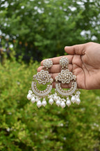 Royal White Kundan Jhumka