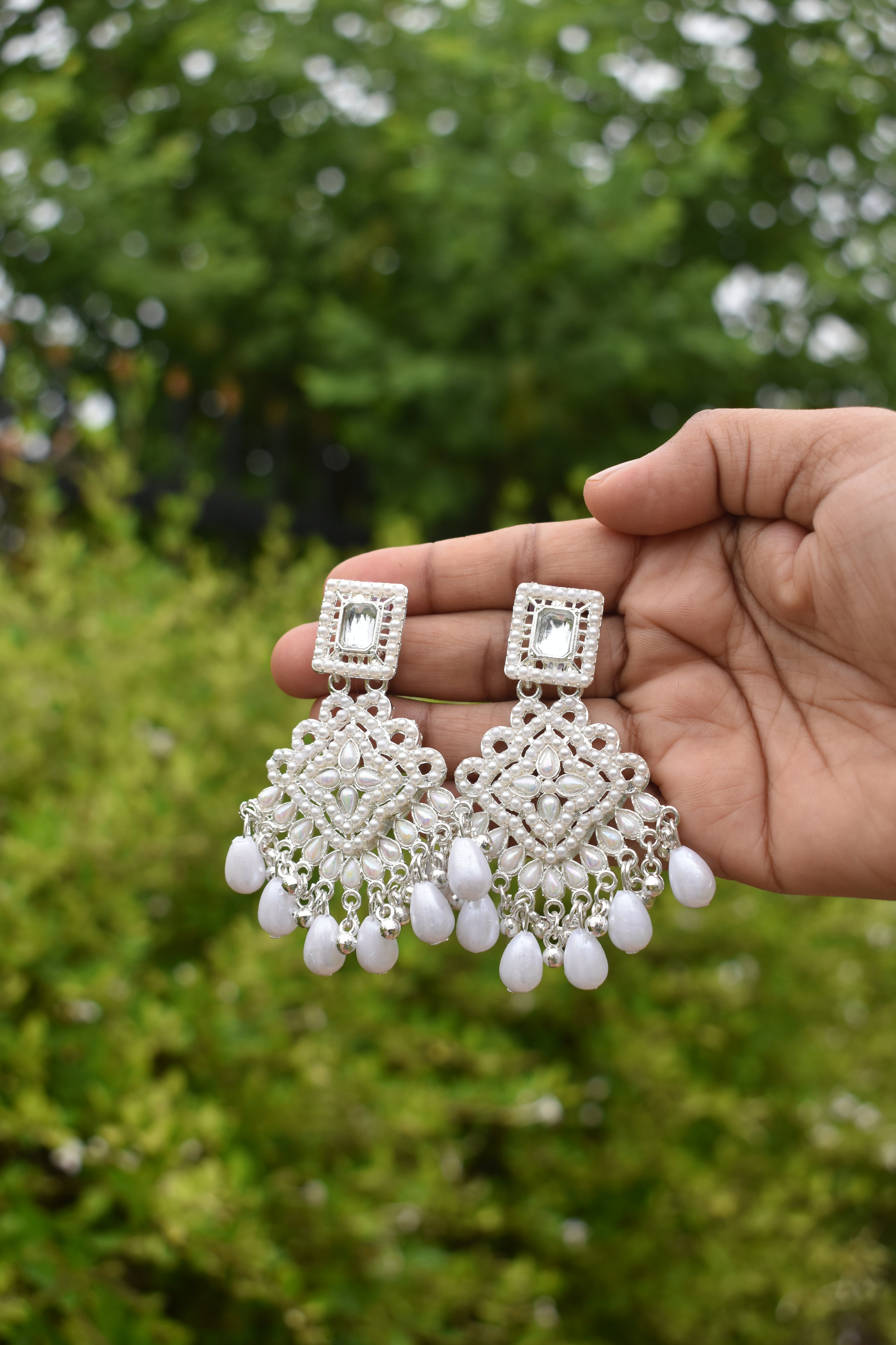 White Royal Heritage Jhumka