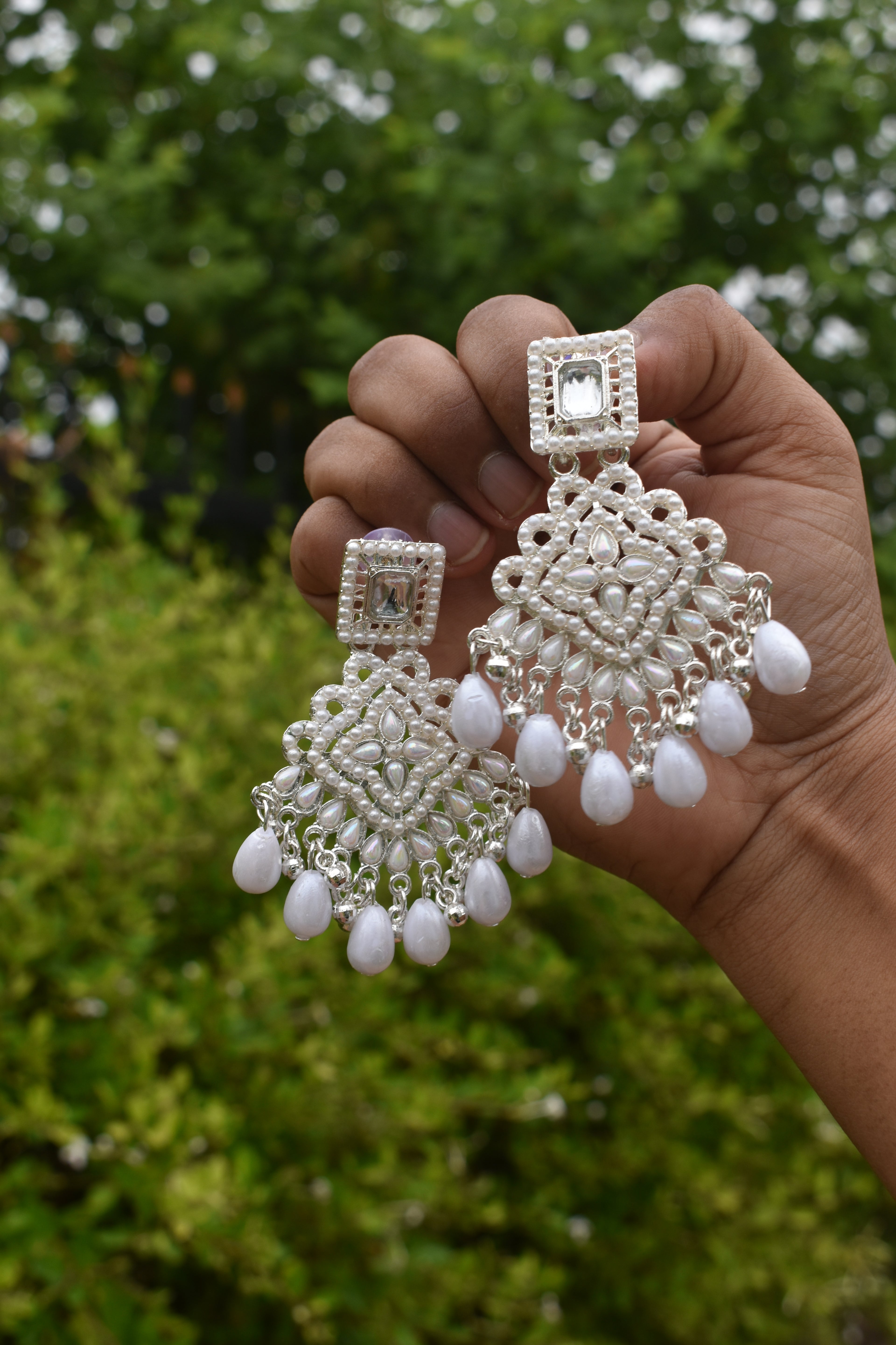 White Royal Heritage Jhumka