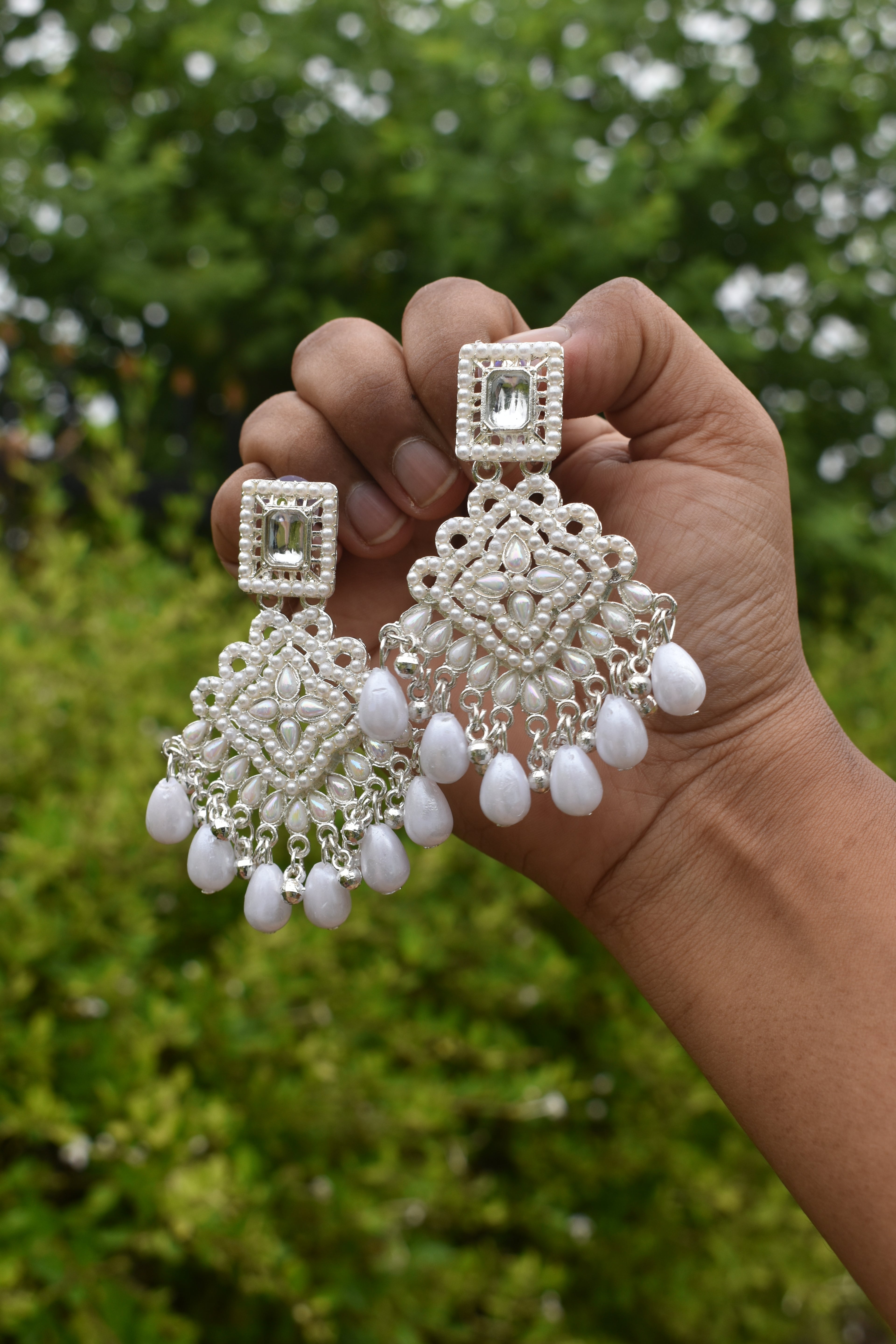 White Royal Heritage Jhumka