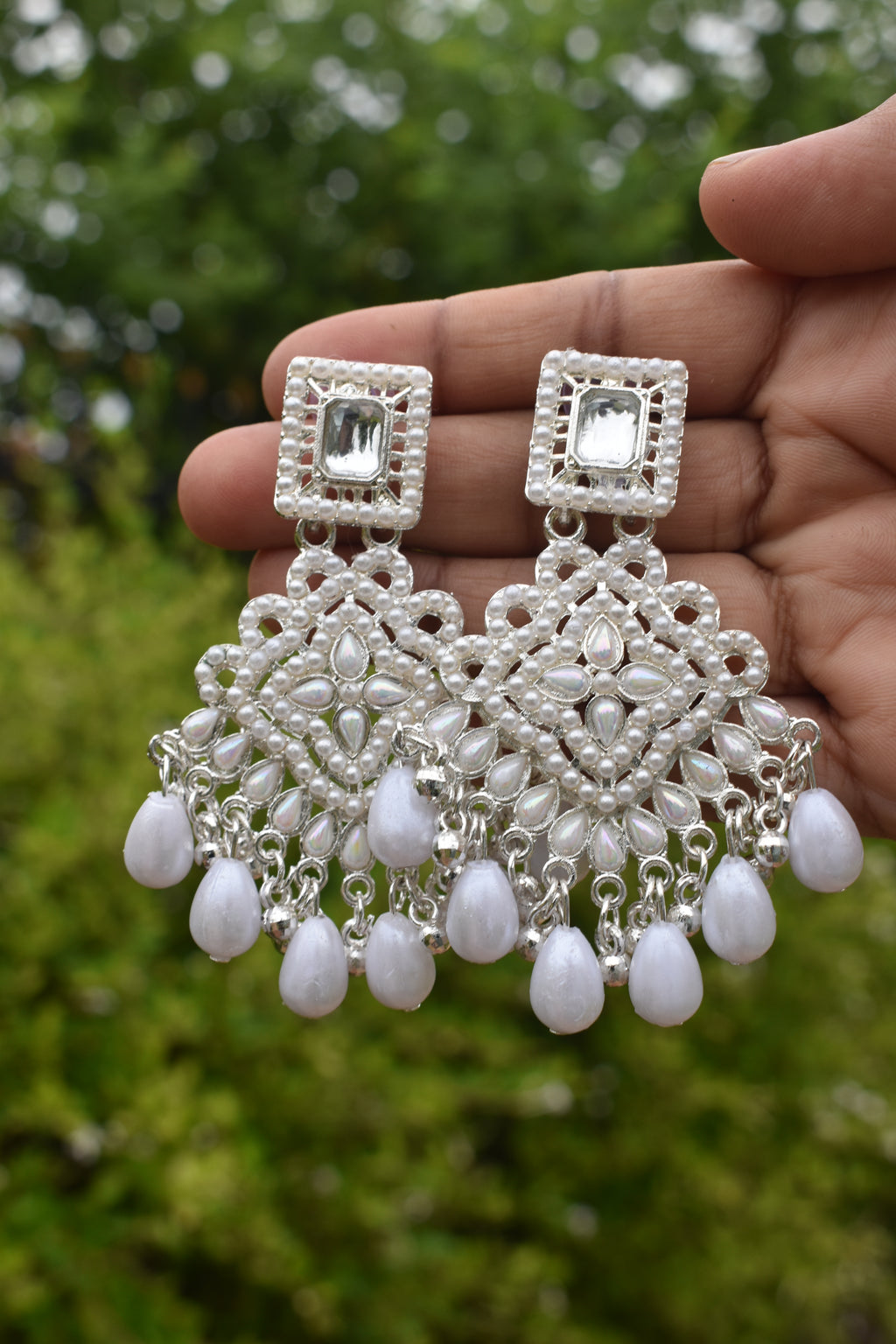 White Royal Heritage Jhumka