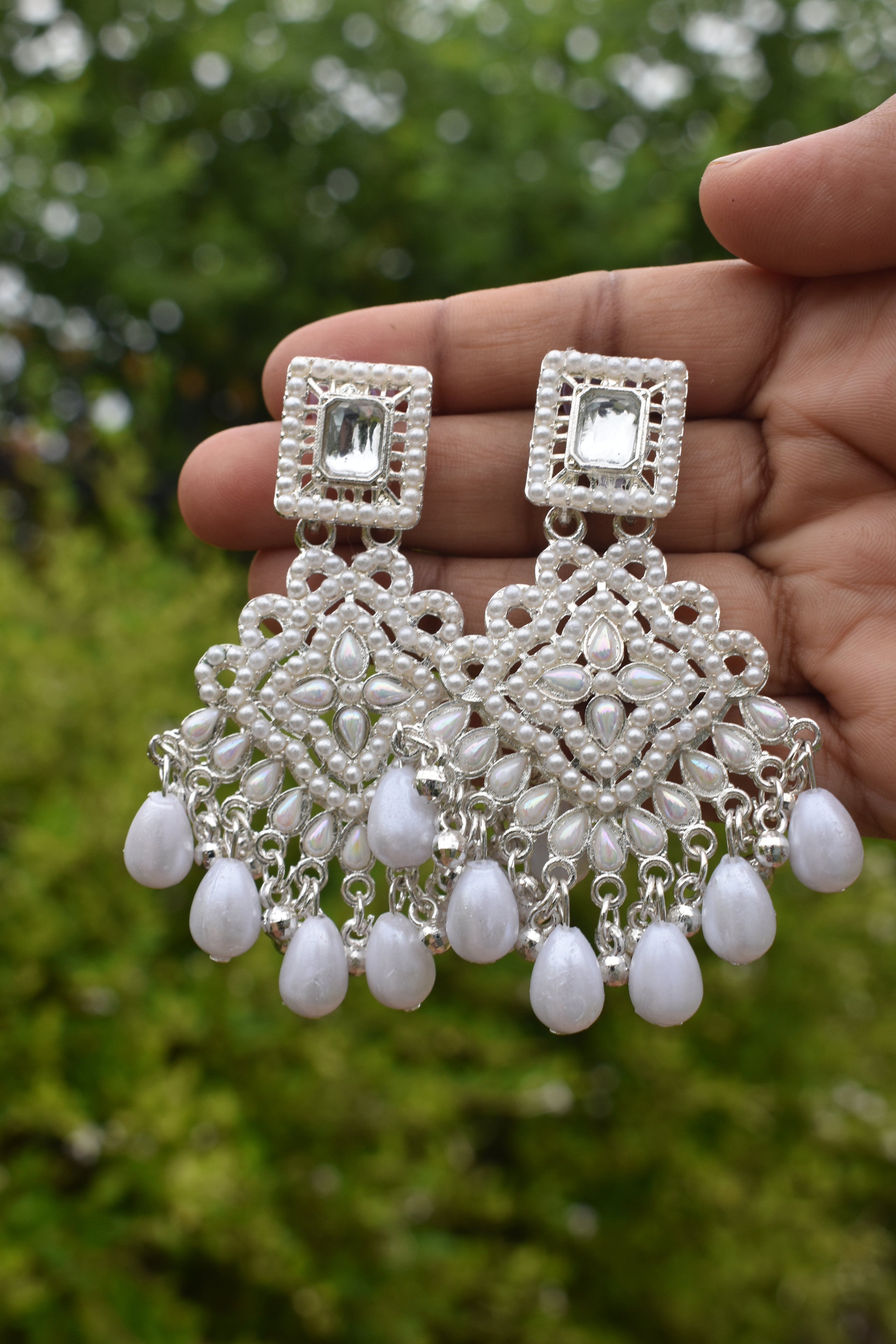 White Royal Heritage Jhumka