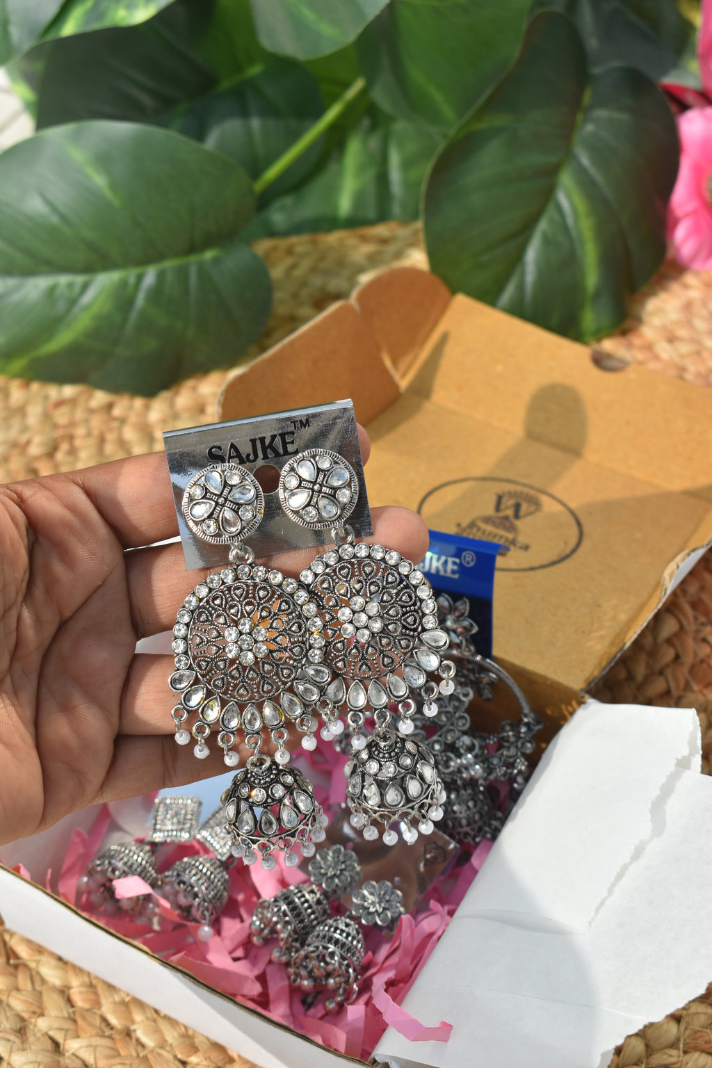 Premium Oxidized Jhumka Gift Hamper – 4 Pairs