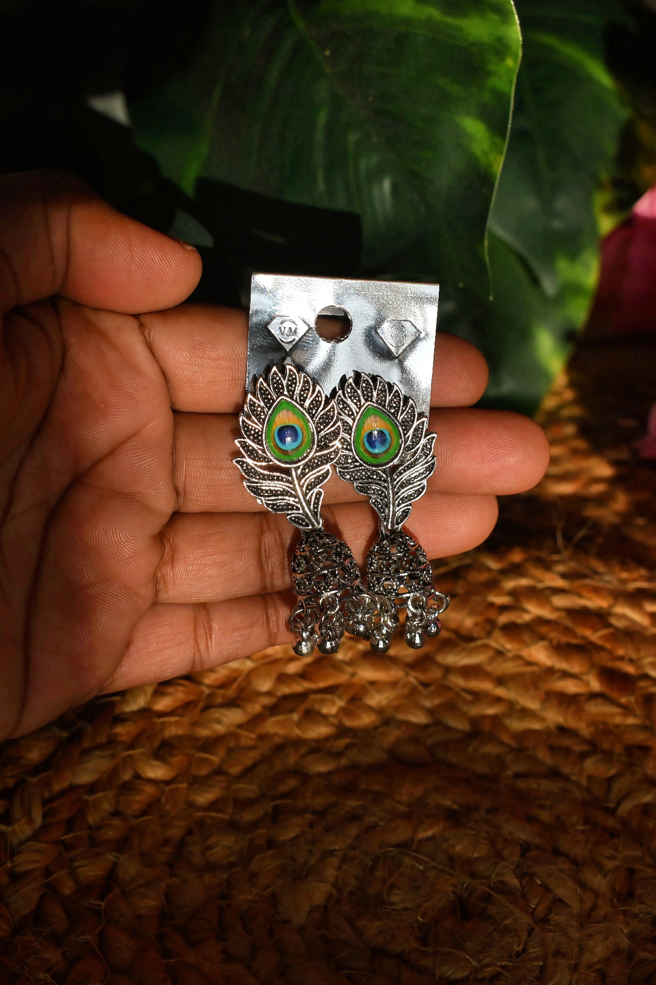 Premium 5-Pair Silver Oxidized Jhumka Gift Set