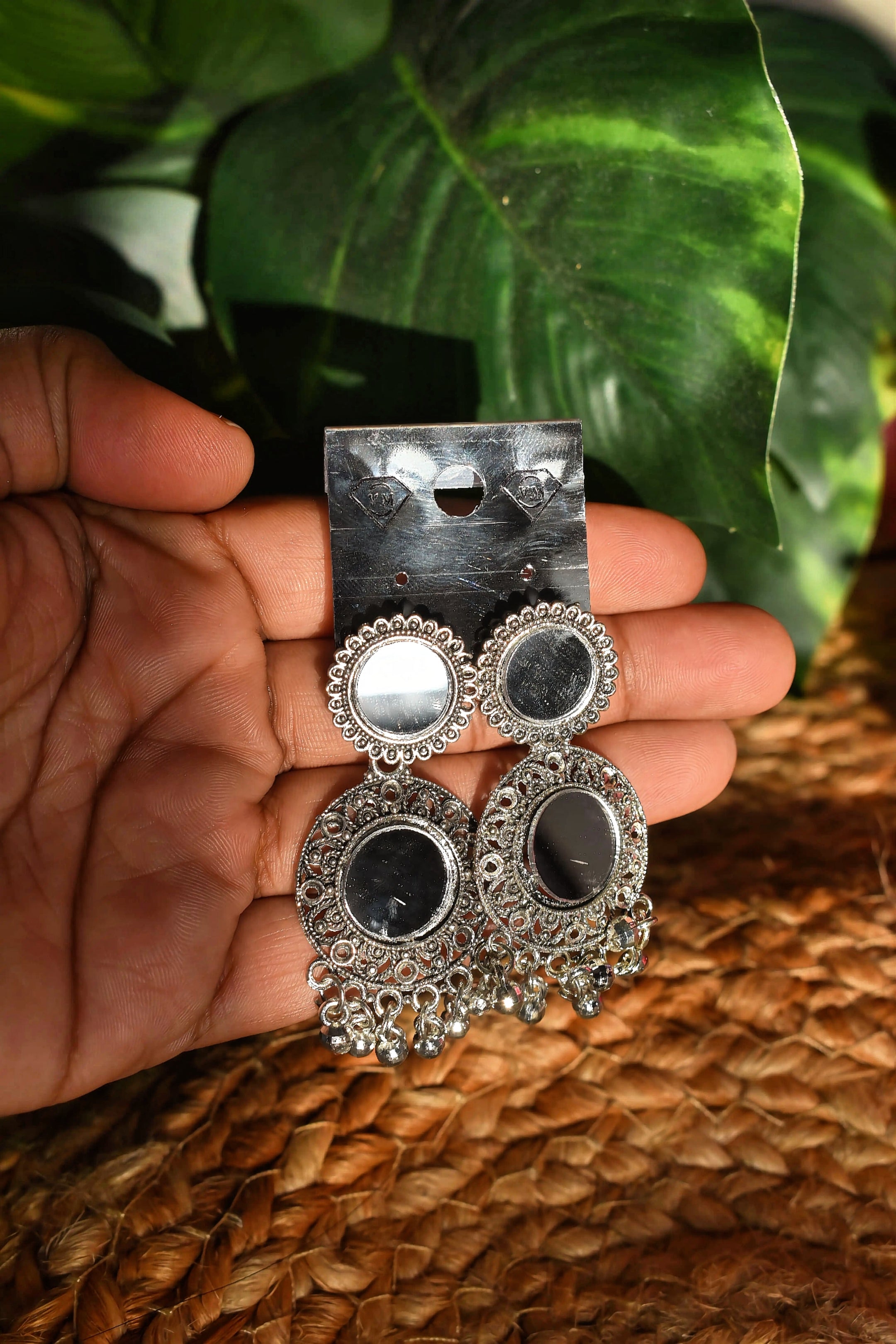 Premium 5-Pair Silver Oxidized Jhumka Gift Set